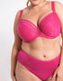 Adella Hera Full Plunge Bra & Brief Bundle Hot Pink