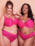 Adella Hera Full Plunge Bra & Brief Bundle Hot Pink