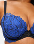 Ann Summers Nightfall Padded Plunge Bra Black/Blue