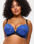 Ann Summers Nightfall Padded Plunge Bra Black/Blue