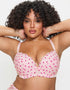 Ann Summers Sexy Lace Padded Plunge Bra Pink Hearts