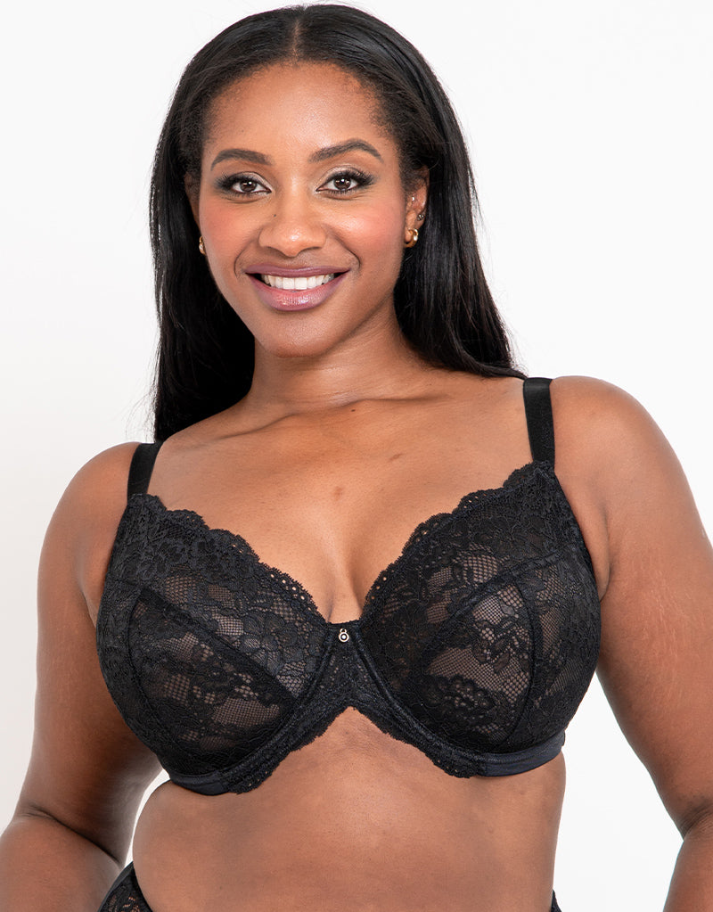 Ann Summers Sexy Lace Planet Fuller Bust Bra for Women with Underwire Non  Padded Cups and Charm Detail - Everyday Padded Bra - Extra Support Bra -  Every Day Bra - Black 