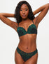 Ann Summers Sexy Lace Padded Plunge Bra Black/Green