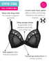 Curvy Kate Centre Stage Full Plunge Side Support Bra Black