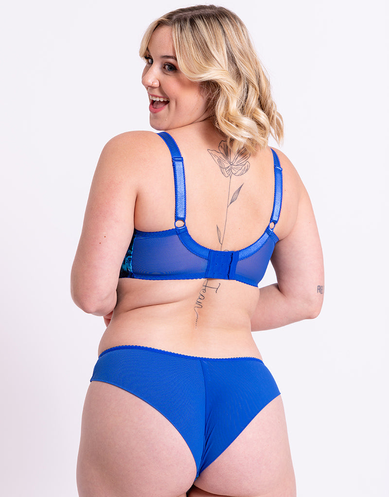 Curvy Kate Moody Bloom Brazilian Brief Cobalt Floral 12