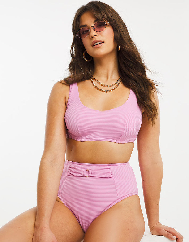 Figleaves Manhattan Crop Bikini Top Pink – Brastop UK