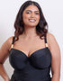 Flirtelle Maya Bay Padded Balcony Tankini Top Black