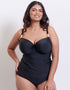 Flirtelle Maya Bay Padded Balcony Tankini Top Black