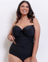 Flirtelle Maya Bay Padded Balcony Tankini Top Black