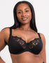 Flirtelle Swirl Balcony Bra Black