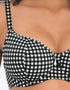 Freya Check In Sweetheart Padded Bikini Top Monochrome