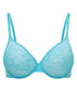 Gossard Glossies Lace Sheer Bra Turquoise