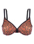 Gossard Glossies Leopard Sheer Bra Black/Red