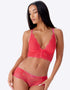 Gossard Superboost Lace Deep V Bralette Rose Red