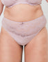 Oola Fan Lace High Waist Thong Latte