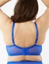 Oola Lace & Logo Balconette Bra Cobalt Blue