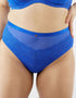 Oola Lace & Logo High Waist Brief Cobalt Blue