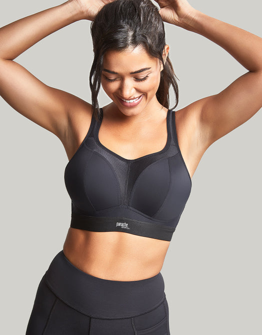 Sports Bra Small UK8/10 Black Seamless Padded by INOC IN NEED OF
