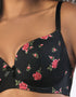 Parfait Casey Plunge T-Shirt Bra Rose Print Black