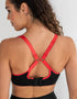 Pour Moi Energy Reach Full Cup Sports Bra Black/Coral