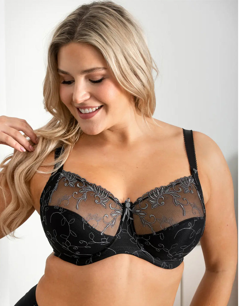 Pour Moi Imogen Rose Embroidered Full Cup Bra - Underwraps Lingerie