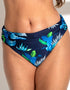 Pour Moi Palermo Fold Over Bikini Brief Navy Tropical