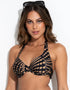 Pour Moi Portofino Halter Bikini Top Black/Gold