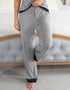 Pour Moi Sofa Loves Lace Jersey Trouser Grey Marl/Black