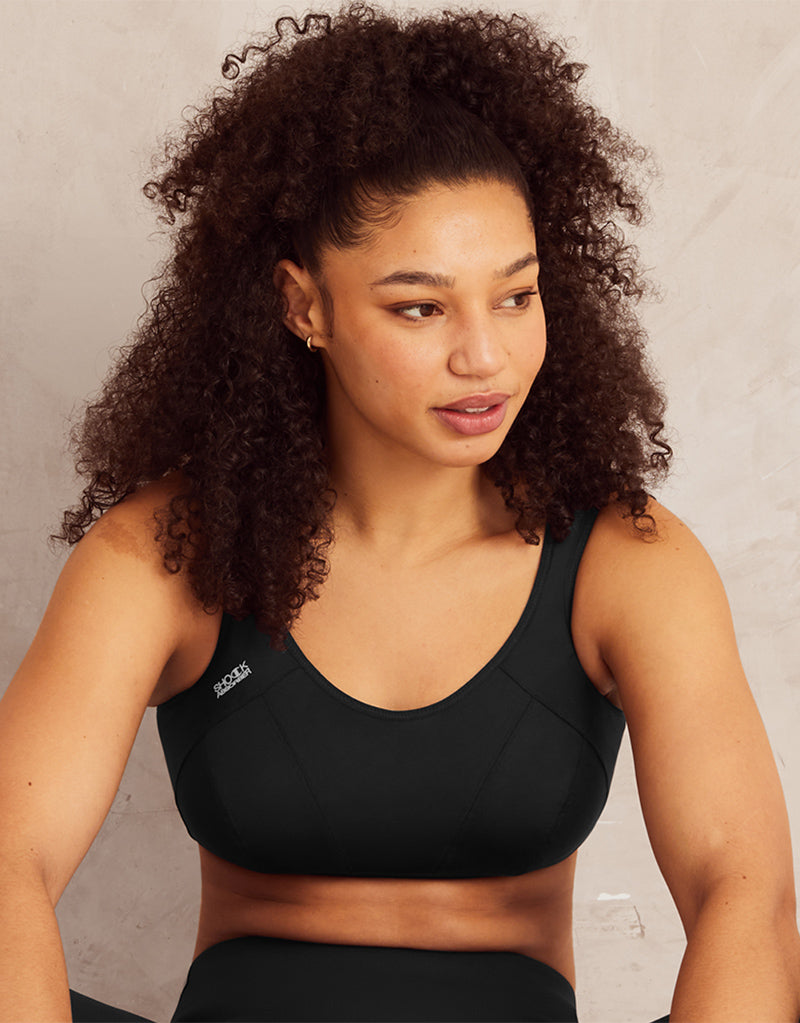 Shock Absorber Women's Multi Sports Max Support Sports Bra Top,  Black/White, 36GG UK : : Clothing & Accessories