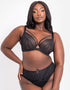 Scantilly Senses Plunge 2-Bra Bundle Black and Leopard Brown