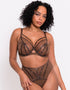 Scantilly Senses Plunge 2-Bra Bundle Black and Leopard Brown