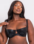 Scantilly Serpent Padded Half Cup Bra Black