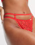 We Are We Wear Aubrey Lace High Waist Thong Red