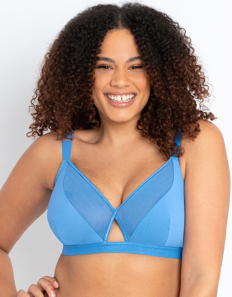 Women's Everday Bra Plus Size Full Cup Non-padded Wireless Comfort Bralette  44D 