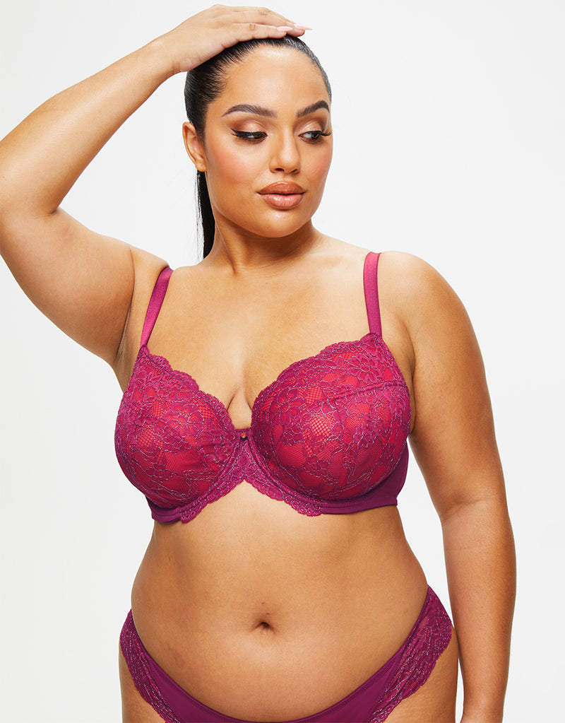 Ann Summers Sexy Lace Sustainable Maternity & Nursing Bra Red 32