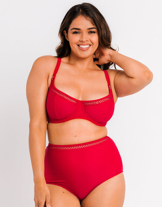 Curvy Kate First Class Plunge Swimsuit Red – Brastop UK