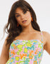 Figleaves Miami Bandeau Swimsuit Retro