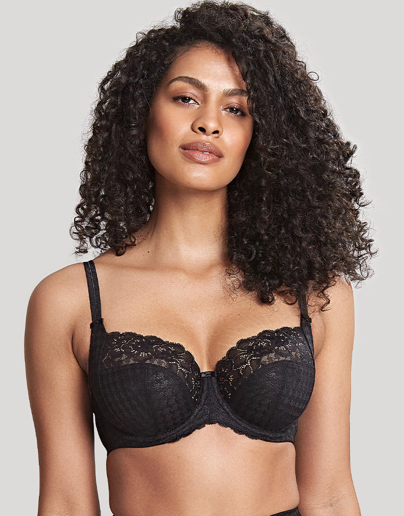 Buy DD-GG Black Recycled Lace Comfort Full Cup Bra 36G