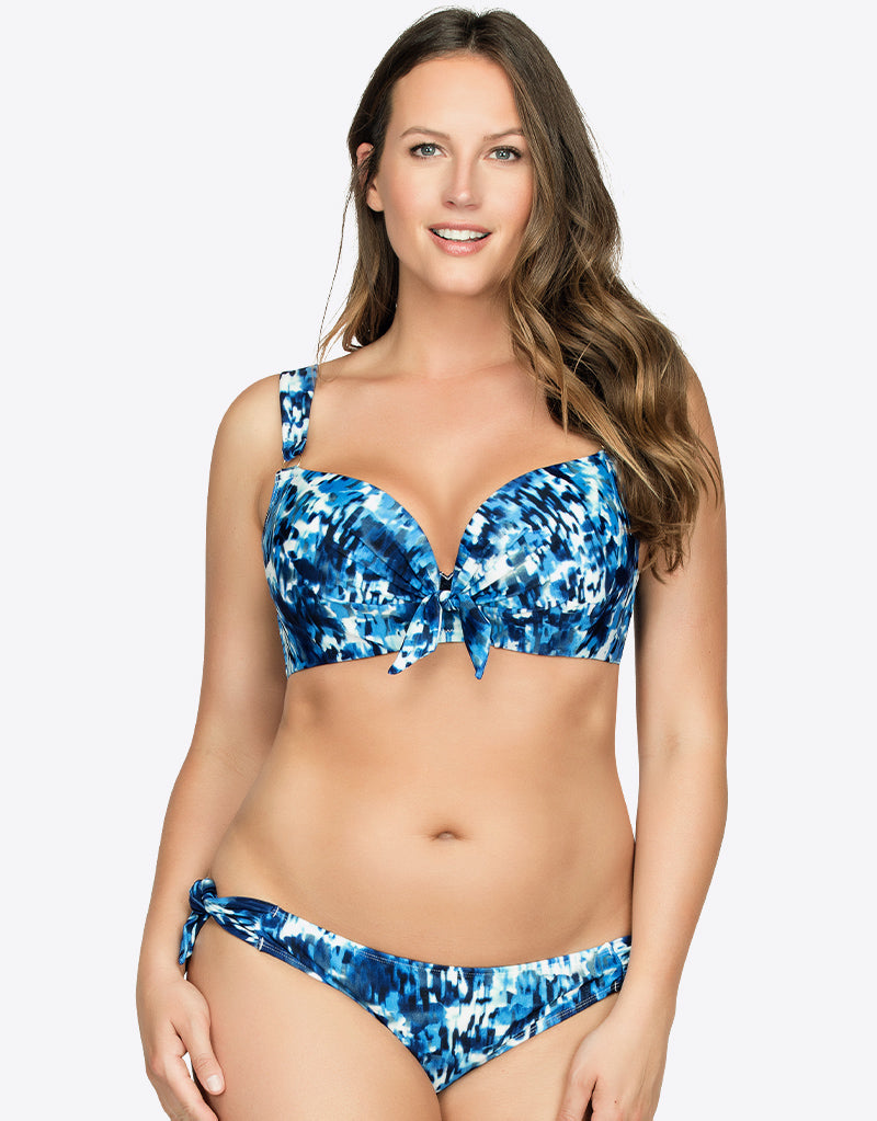 Parfait Oceane Moulded Balconette Bikini Top Splash Print Blue – Brastop UK
