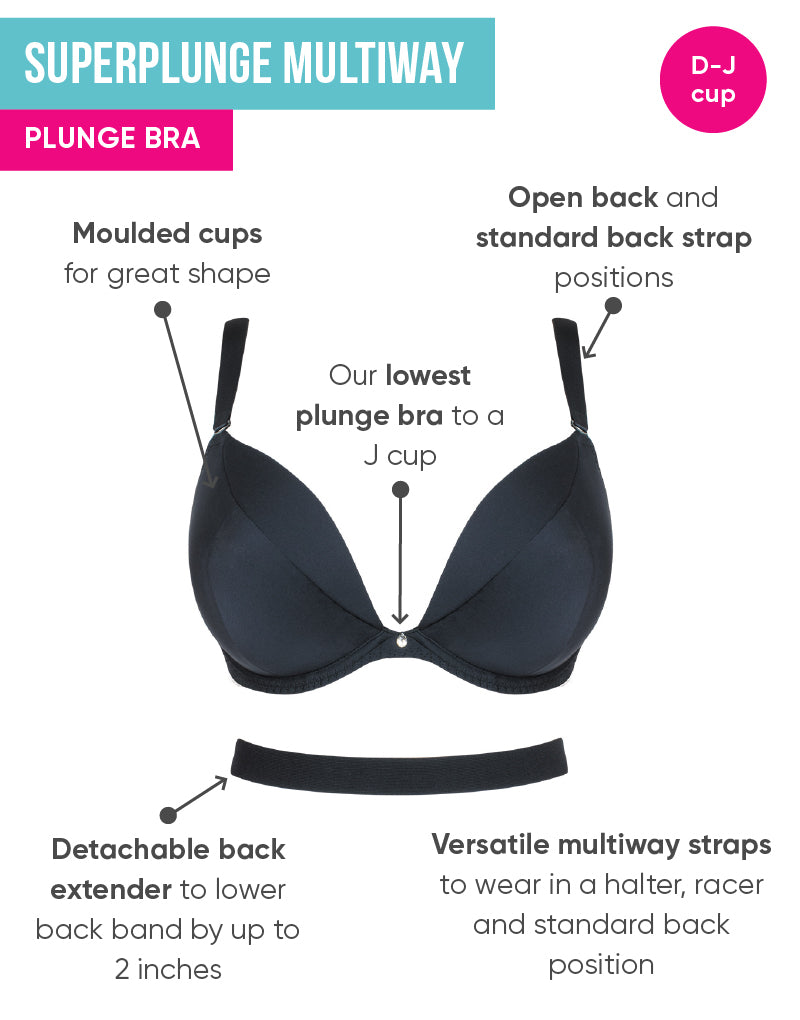 36F Bra Size in FF Cup Sizes Jet Convertible and J-Hook Bras
