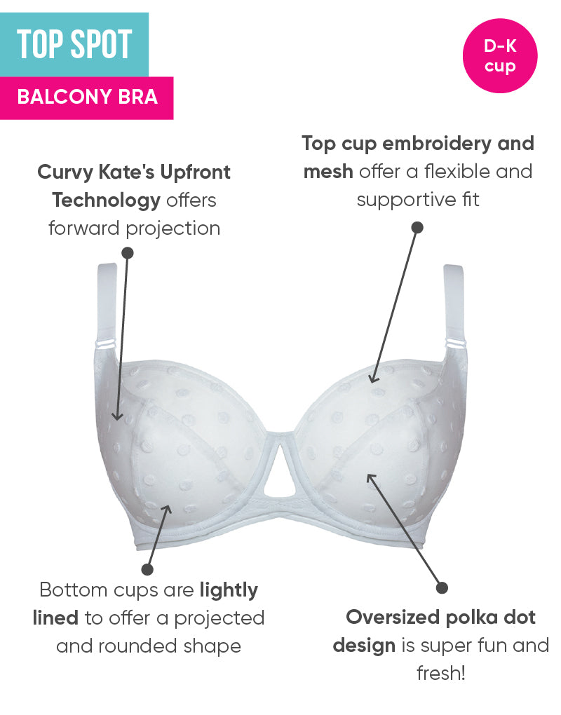 Curvy Kate Top Spot Balconette Bra White – Brastop UK